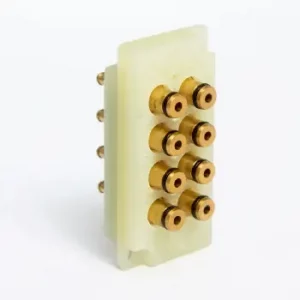 Interface block R-008 open brass I 8-pin pneumatic block